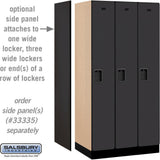 12" Wide Single Tier Designer Wood Locker - 3 Wide - 6 Feet High - 21" Deep by Salsbury