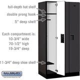 12" Wide Single Tier Designer Wood Locker - 3 Wide - 6 Feet High - 21" Deep by Salsbury