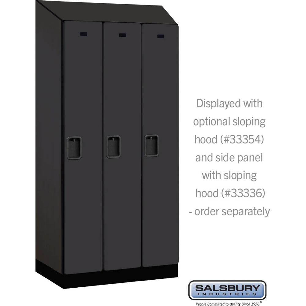 12" Wide Single Tier Designer Wood Locker - 3 Wide - 6 Feet High - 21" Deep by Salsbury
