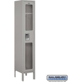 12" Wide Single Tier See-Through Metal Locker - 1 Wide - 5 Feet High - 12" Deep by Salsbury