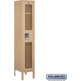 12" Wide Single Tier See-Through Metal Locker - 1 Wide - 5 Feet High - 12" Deep by Salsbury