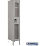 12" Wide Single Tier See-Through Metal Locker - 1 Wide - 5 Feet High - 15" Deep by Salsbury