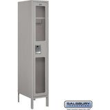12" Wide Single Tier See-Through Metal Locker - 1 Wide - 5 Feet High - 18" Deep by Salsbury