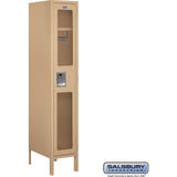 12" Wide Single Tier See-Through Metal Locker - 1 Wide - 5 Feet High - 18" Deep by Salsbury