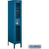 12" Wide Single Tier See-Through Metal Locker - 1 Wide - 5 Feet High - 18" Deep by Salsbury