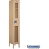 12" Wide Single Tier See-Through Metal Locker - 1 Wide - 6 Feet High - 12" Deep by Salsbury