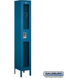 12" Wide Single Tier See-Through Metal Locker - 1 Wide - 6 Feet High - 12" Deep by Salsbury