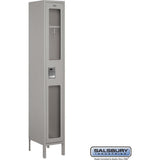 12" Wide Single Tier See-Through Metal Locker - 1 Wide - 6 Feet High - 15" Deep by Salsbury