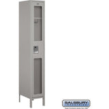 12" Wide Single Tier See-Through Metal Locker - 1 Wide - 6 Feet High - 18" Deep by Salsbury