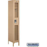 12" Wide Single Tier See-Through Metal Locker - 1 Wide - 6 Feet High - 18" Deep by Salsbury