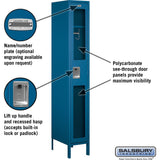 12" Wide Single Tier See-Through Metal Locker - 1 Wide - 6 Feet High - 18" Deep by Salsbury