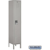12" Wide Single Tier Standard Metal Locker - 1 Wide - 5 Feet High - 12" Deep by Salsbury