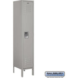 12" Wide Single Tier Standard Metal Locker - 1 Wide - 5 Feet High - 15" Deep by Salsbury