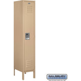 12" Wide Single Tier Standard Metal Locker - 1 Wide - 5 Feet High - 15" Deep by Salsbury