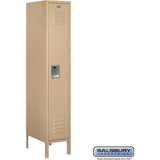 12" Wide Single Tier Standard Metal Locker - 1 Wide - 5 Feet High - 18" Deep by Salsbury