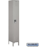 12" Wide Single Tier Standard Metal Locker - 1 Wide - 6 Feet High - 15" Deep by Salsbury