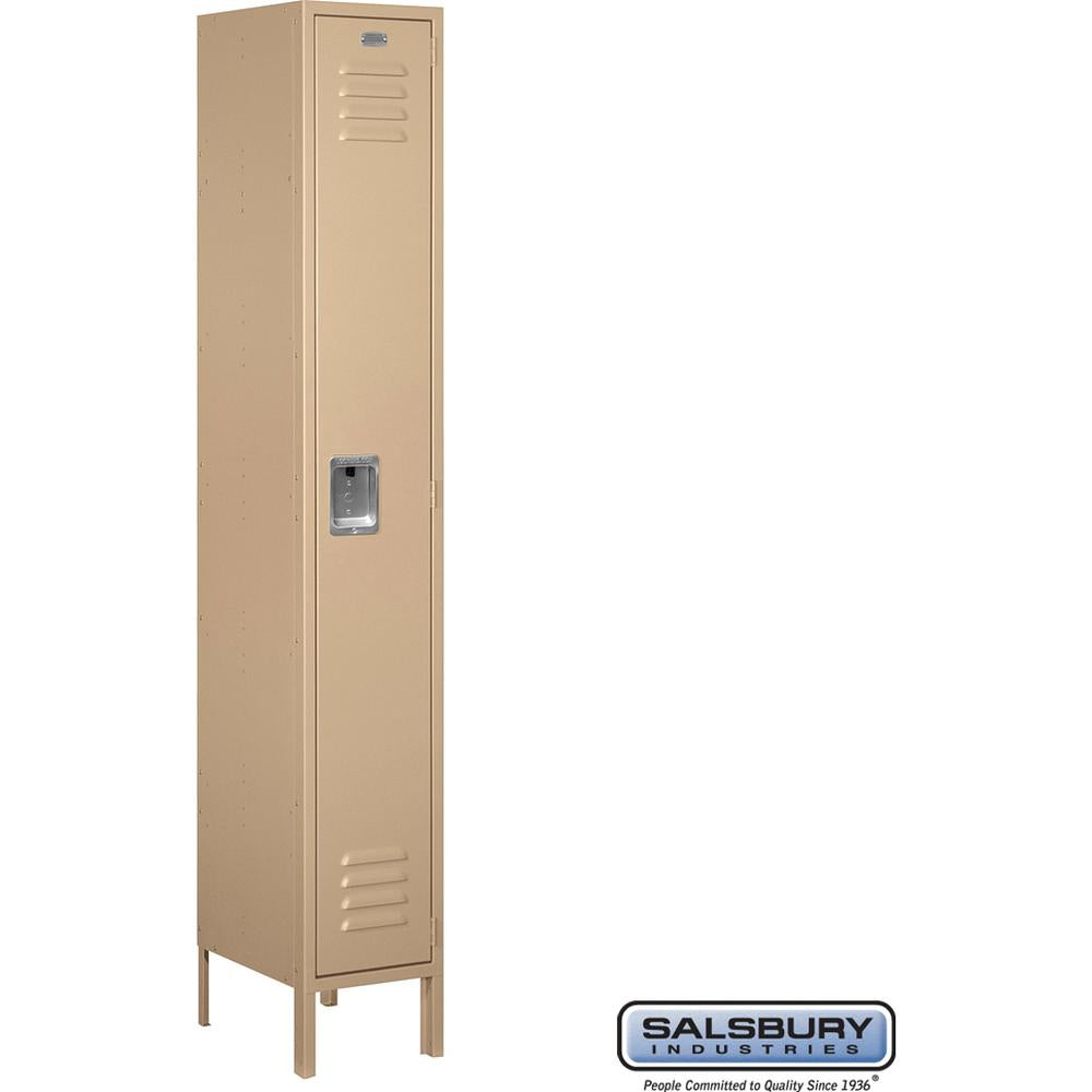12" Wide Single Tier Standard Metal Locker - 1 Wide - 6 Feet High - 15" Deep by Salsbury