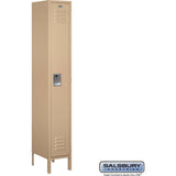12" Wide Single Tier Standard Metal Locker - 1 Wide - 6 Feet High - 15" Deep by Salsbury