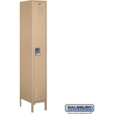 12" Wide Single Tier Standard Metal Locker - 1 Wide - 6 Feet High - 18" Deep by Salsbury