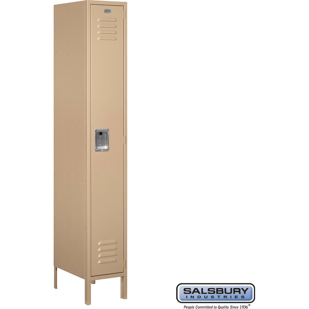 12" Wide Single Tier Standard Metal Locker - 1 Wide - 6 Feet High - 18" Deep by Salsbury