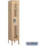 12" Wide Single Tier Vented Metal Locker - 1 Wide - 5 Feet High - 12" Deep by Salsbury