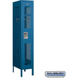 12" Wide Single Tier Vented Metal Locker - 1 Wide - 5 Feet High - 18" Deep by Salsbury