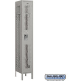 12" Wide Single Tier Vented Metal Locker - 1 Wide - 6 Feet High - 15" Deep by Salsbury