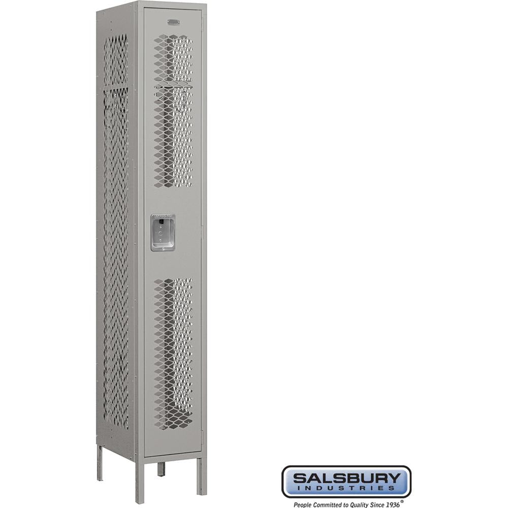 12" Wide Single Tier Vented Metal Locker - 1 Wide - 6 Feet High - 15" Deep by Salsbury