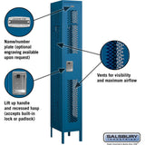 12" Wide Single Tier Vented Metal Locker - 1 Wide - 6 Feet High - 15" Deep by Salsbury
