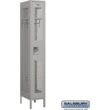 12" Wide Single Tier Vented Metal Locker - 1 Wide - 6 Feet High - 18" Deep by Salsbury