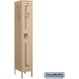 12" Wide Single Tier Vented Metal Locker - 1 Wide - 6 Feet High - 18" Deep by Salsbury