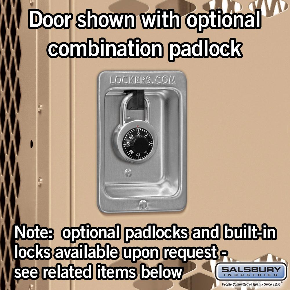 12" Wide Single Tier Vented Metal Locker - 3 Wide - 5 Feet High - 12" Deep by Salsbury