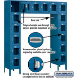 12" Wide Six Tier Box Style Bridge See-Through Metal Locker - 16 Box - 18" Deep by Salsbury