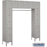 12" Wide Six Tier Box Style Bridge Standard Metal Locker - 16 Box - 18" Deep by Salsbury