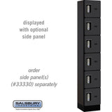 12" Wide Six Tier Box Style Designer Wood Locker - 1 Wide - 6 Feet High - 15" Deep by Salsbury