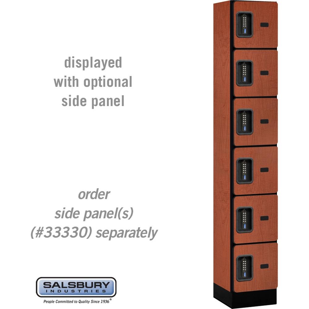 12" Wide Six Tier Box Style Designer Wood Locker - 1 Wide - 6 Feet High - 15" Deep by Salsbury