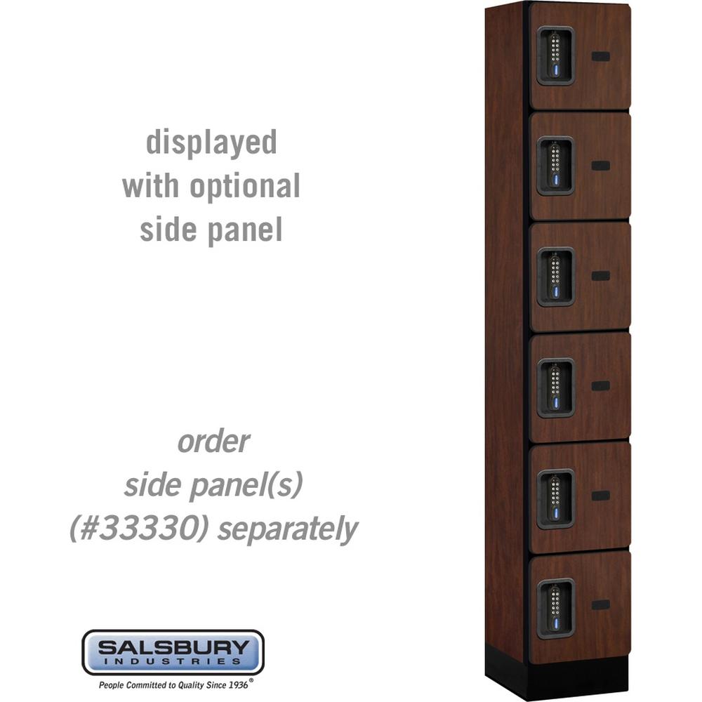 12" Wide Six Tier Box Style Designer Wood Locker - 1 Wide - 6 Feet High - 15" Deep by Salsbury