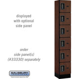 12" Wide Six Tier Box Style Designer Wood Locker - 1 Wide - 6 Feet High - 15" Deep by Salsbury