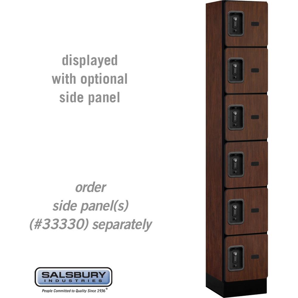 12" Wide Six Tier Box Style Designer Wood Locker - 1 Wide - 6 Feet High - 15" Deep by Salsbury