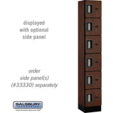 12" Wide Six Tier Box Style Designer Wood Locker - 1 Wide - 6 Feet High - 15" Deep by Salsbury