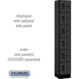 12" Wide Six Tier Box Style Designer Wood Locker - 1 Wide - 6 Feet High - 15" Deep by Salsbury