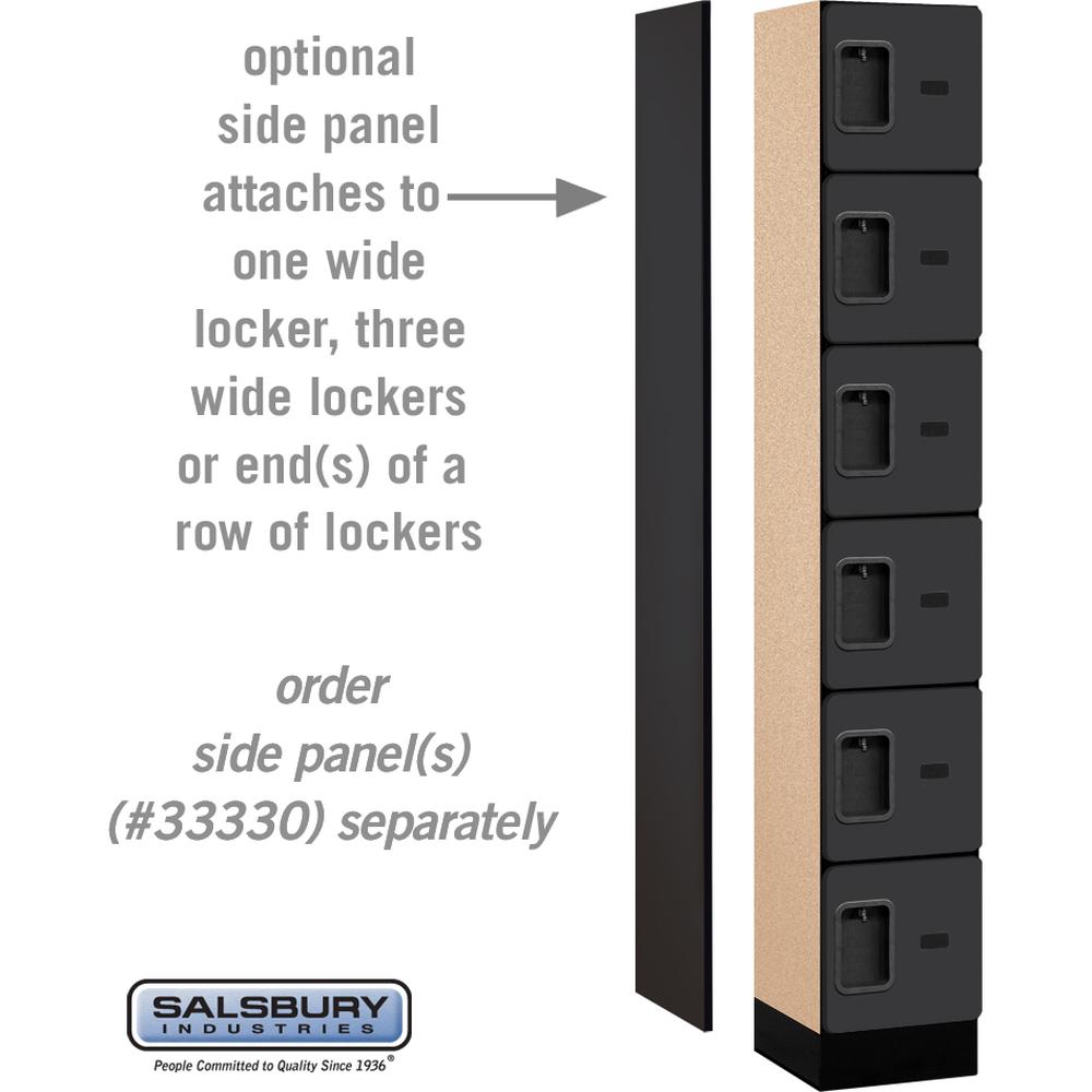 12" Wide Six Tier Box Style Designer Wood Locker - 1 Wide - 6 Feet High - 15" Deep by Salsbury