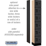 12" Wide Six Tier Box Style Designer Wood Locker - 1 Wide - 6 Feet High - 15" Deep by Salsbury