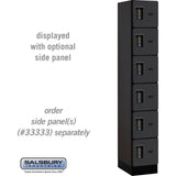 12" Wide Six Tier Box Style Designer Wood Locker - 1 Wide - 6 Feet High - 18" Deep by Salsbury
