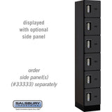 12" Wide Six Tier Box Style Designer Wood Locker - 1 Wide - 6 Feet High - 18" Deep by Salsbury