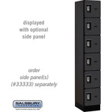 12" Wide Six Tier Box Style Designer Wood Locker - 1 Wide - 6 Feet High - 18" Deep by Salsbury