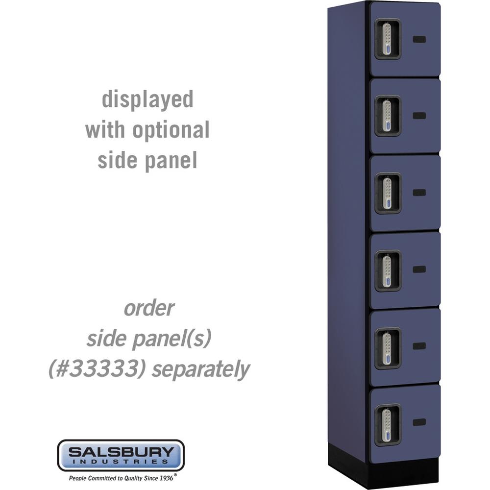 12" Wide Six Tier Box Style Designer Wood Locker - 1 Wide - 6 Feet High - 18" Deep by Salsbury