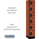 12" Wide Six Tier Box Style Designer Wood Locker - 1 Wide - 6 Feet High - 18" Deep by Salsbury
