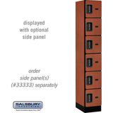 12" Wide Six Tier Box Style Designer Wood Locker - 1 Wide - 6 Feet High - 18" Deep by Salsbury