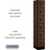 12" Wide Six Tier Box Style Designer Wood Locker - 1 Wide - 6 Feet High - 18" Deep by Salsbury